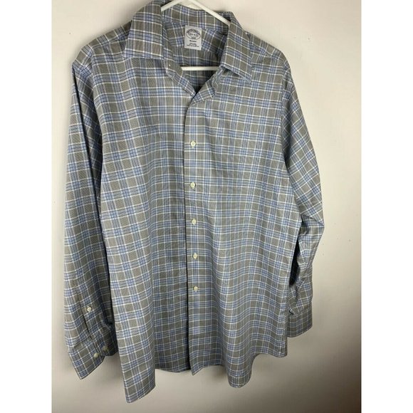Brooks Brothers Mens Button Front Shirt size 16 1/2 Regent Non Iron All … - Picture 1 of 3